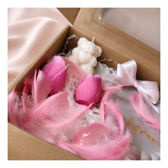 Personalizowany Box Prezentowy dla Mamy – Handmade Świeca Miś + Podstawka + Dedykacja | Elegancki Prezent na Dzień Mamy